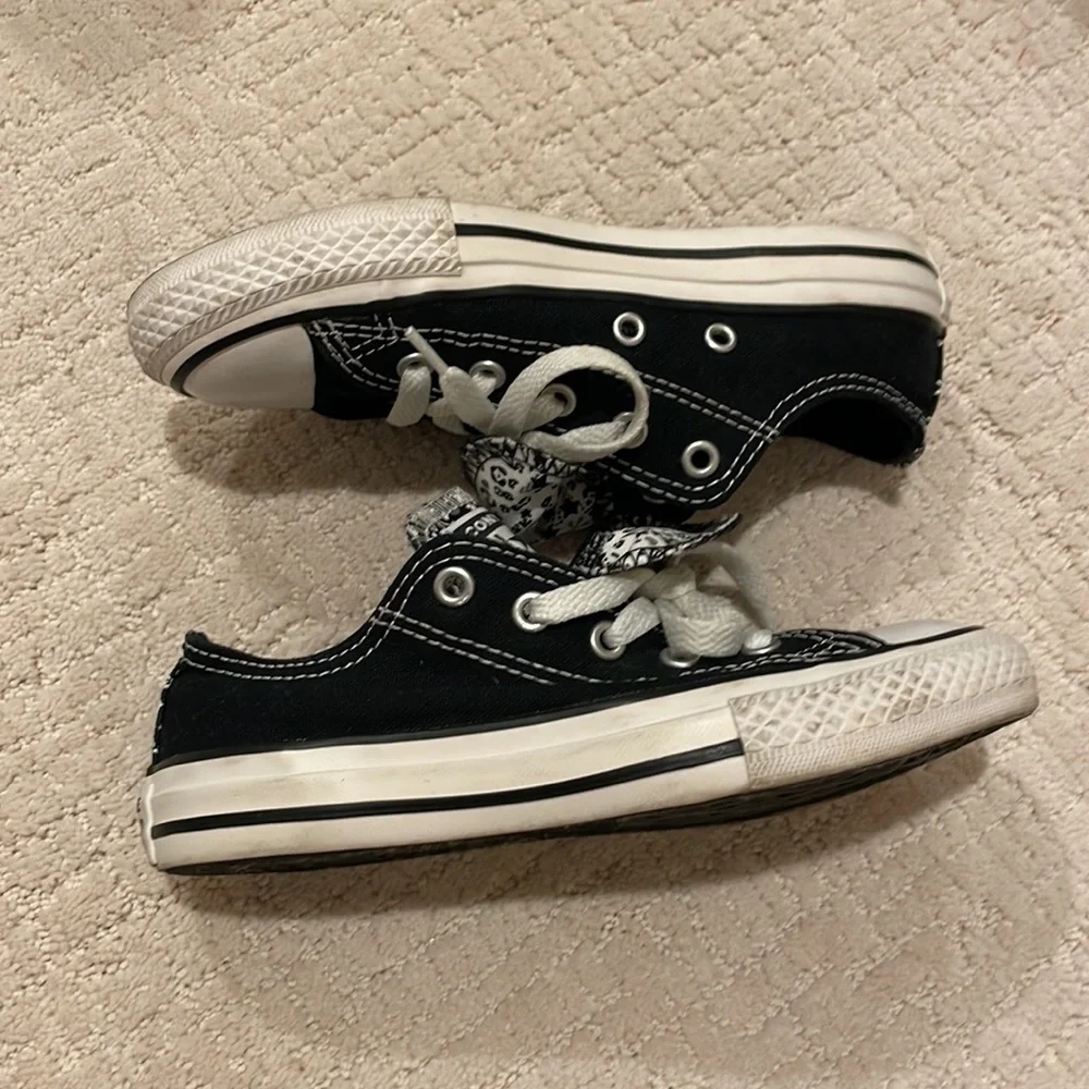 COPY - Converse Kids Chuck Taylor All Star Double Tongue Ox Big Girl's Shoes sz…